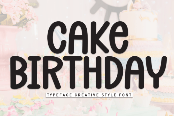 Cake Birthday Font for Bold Craft Creations