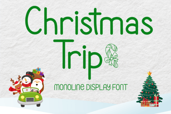 Christmas Trip Font for Festive Web Design