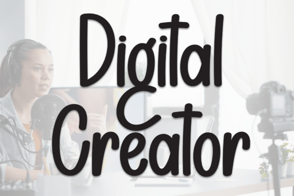 Digital Creator: A Handwritten Display Font for Creative Projects