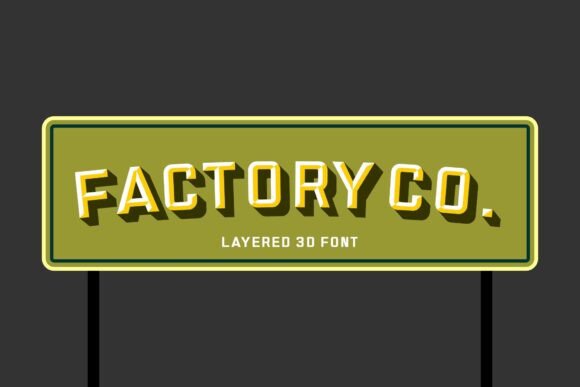 Factory Font: A Bold Display Font for Creative Projects