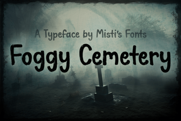 Foggy Cemetery Font for Spooky Web Designs
