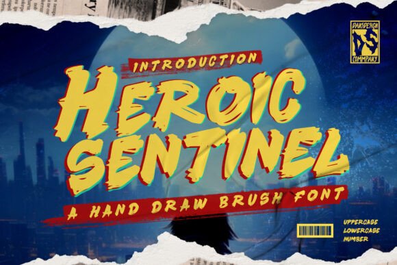 Heroic Sentinel: A Bold Display Font for Editorial Design