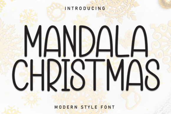 Mandala Christmas Font for Festive Handmade Creations