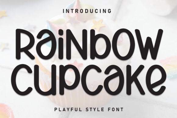 Rainbow Cupcake Font for Playful Editorial Design
