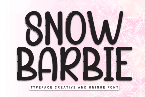 Snow Barbie Font for Winter-Themed Editorial Designs