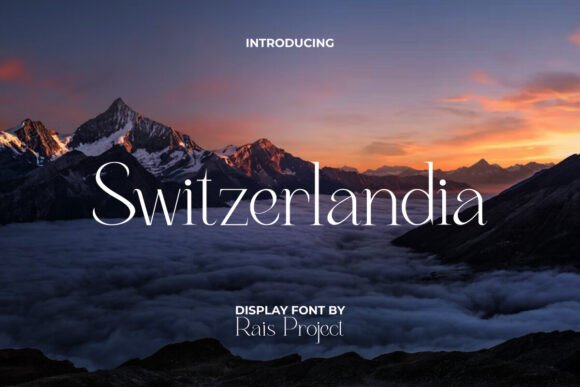 Switzerlandia Font for Editorial Design and Branding