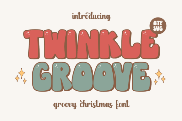 Twinkle Groove: A Retro Groovy Font for Festive Branding