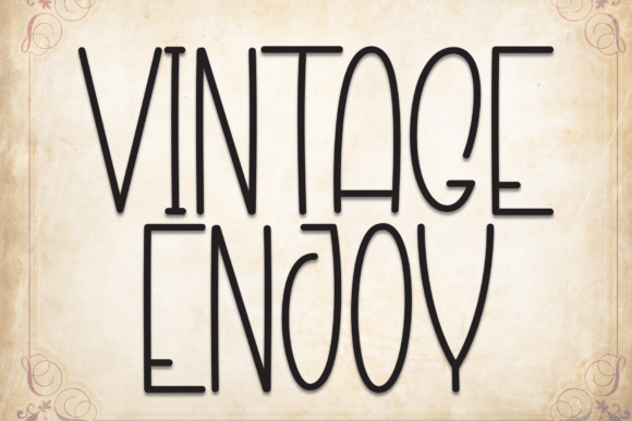 Vintage Enjoy Font for Retro-Style Creative Projects